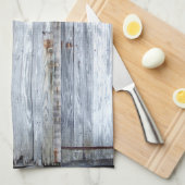 キッチンタオルホワイトウォッシュウッドバーンドアカントリーRu キッチンタオル (四つ折り)