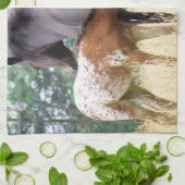 キッチンタオルマ食べ物を与えマホースのベビー キッチンタオル (折り畳み)