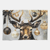 キッチンタオル冬クリスマスディアー キッチンタオル (横)