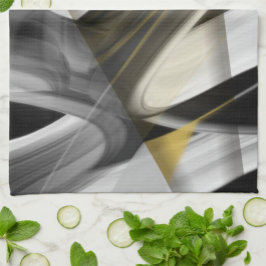 キッチンタオル抽象芸術トレンドインテリアデコールブラック キッチンタオル