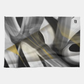 キッチンタオル抽象芸術トレンドインテリアデコールブラック キッチンタオル (横)