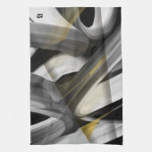 キッチンタオル抽象芸術トレンドインテリアデコールブラック キッチンタオル (縦)