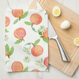 キッチンタオル水彩ピーチパターン キッチンタオル