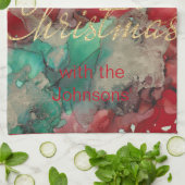 キッチンタオル目出しクリスマスカラフル金ゴールド キッチンタオル (折り畳み)