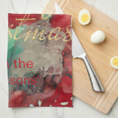 キッチンタオル目出しクリスマスカラフル金ゴールド キッチンタオル (四つ折り)