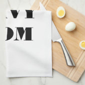 キッチンタオル誇りを持ったネイビーママ キッチンタオル (四つ折り)