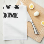 キッチンタオル誇りを持ったネイビーママ キッチンタオル (四つ折り)