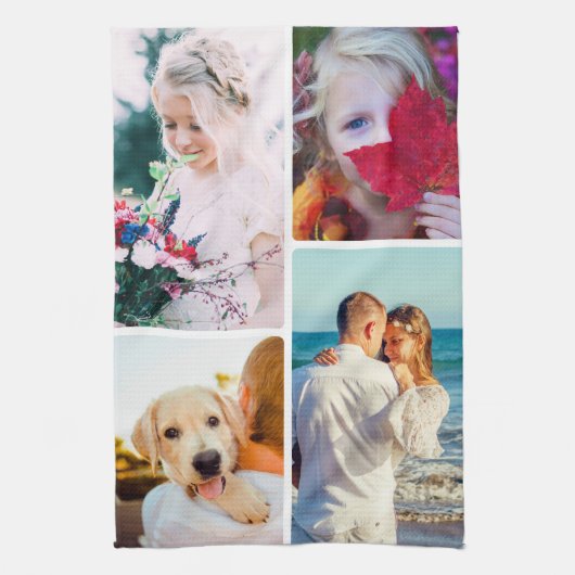 キッチンタオル4フォトラウンドテンプレート キッチンタオル (縦)