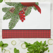 キッチンタオル – クリスマス（鳥）ショウジョウコウカンチョウ (折り畳み)