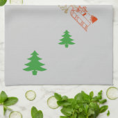 キッチンタオル – サンタとソリ (折り畳み)