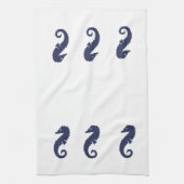 キッチンタオル – シーホース(ネイビーブルー) (縦)