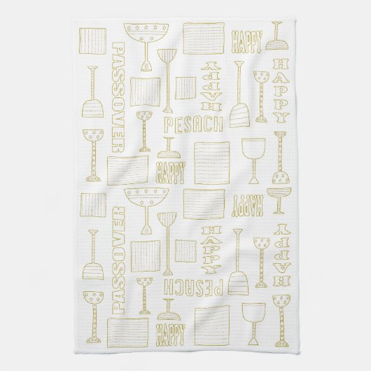 キッチンタオル「ハッピーな過ぎ越しの言葉」 キッチンタオル (縦)