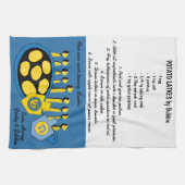 キッチンタオル「ハヌカフライラッケスレシピ」 キッチンタオル (横)