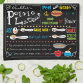 キッチンタオル「ハヌカポテトラトケレシピ」 キッチンタオル (折り畳み)