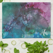 キッチンタオル「ピンクブルーインクロー」 キッチンタオル (折り畳み)