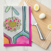 キッチンタオル「フローラささげ」 キッチンタオル (四つ折り)