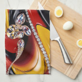 キッチンタオル(ベルギーカラー付き)デザイン キッチンタオル (四つ折り)