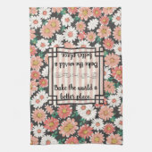 キッチンタオル.世界をより良い場所に焼く。 キッチンタオル (縦)