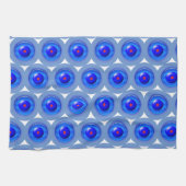 キッチンタオル – 同心円（青） (横)