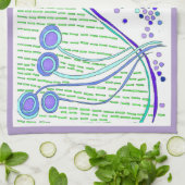 キッチンタオル「天草花」紫のトリム キッチンタオル (折り畳み)