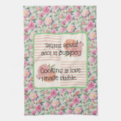 キッチンタオル.料理は愛を見える。 キッチンタオル (縦)
