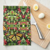 キッチンタオル – (昆虫)オオカバマダラ、モナーク&ホリー (四つ折り)