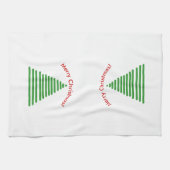 キッチンタオル – 曲折文字付き様式化ツリー (横)