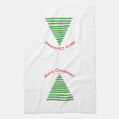 キッチンタオル – 曲折文字付き様式化ツリー (縦)