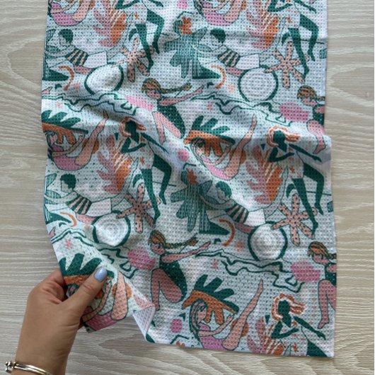 キッチンタオル：水中スイミング キッチンタオル