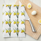キッチンタオル – 水仙 (四つ折り)
