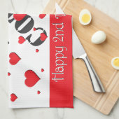 キッチンタオル – 浮きハート- 2周年 (四つ折り)