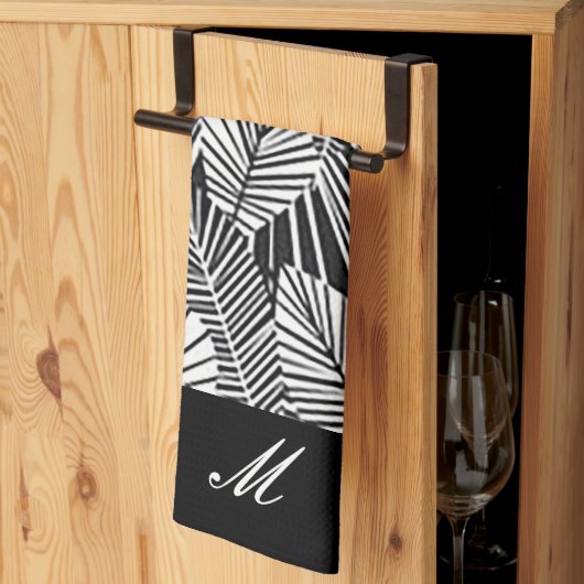 キッチンタオル「白黒」 キッチンタオル (三つ折り)