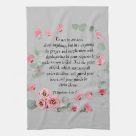 キッチンタオル – 聖書ピリピ4:6-7