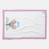 キッチンタオル – 花束（ピンク） (横)