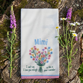 キッチンタオル – 花束（ピンク）