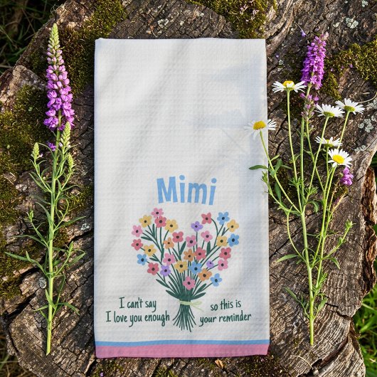 キッチンタオル – 花束（ピンク）