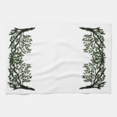 キッチンタオル – 葉付き枝インターレース (横)