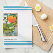 キッチンタオル – 足ヒルズブランドフルーツクレートラベル (四つ折り)