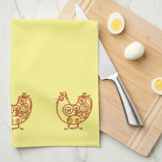 キッチンタオル – 銅線チキン (四つ折り)