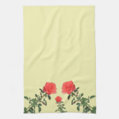 キッチンタオル – 長い茎ピンクのバラ (縦)