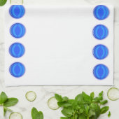 キッチンタオル – 青いドット (折り畳み)