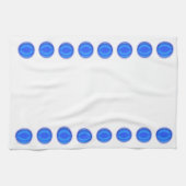 キッチンタオル – 青いドット (横)