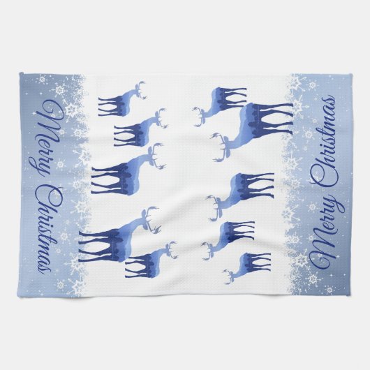 キッチンタオル – 鹿の雪 (横)