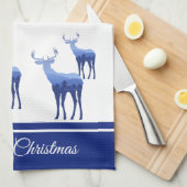 キッチンタオル – 鹿メリークリスマス (四つ折り)