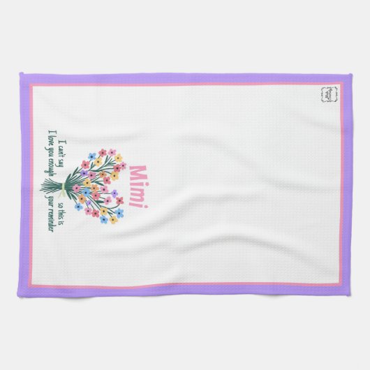 キッチンタオル – Bouquet (紫) (横)