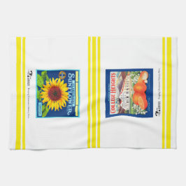 キッチンタオル – Claremont CA 2 Fruit Crateラベル