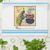 キッチンタオル – Peacock fruit crateラベル (折り畳み)