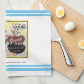 キッチンタオル – Peacock fruit crateラベル (四つ折り)