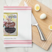 キッチンタオル – Peacock fruit crateラベル (四つ折り)