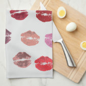 キッチンタオ恋しく思ルのキス キッチンタオル (四つ折り)